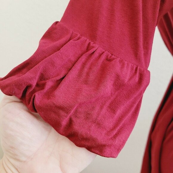 Karen Alexander Vintage wrap dress with ruffles, size S , Red Made in USA A10 - Picture 5 of 11